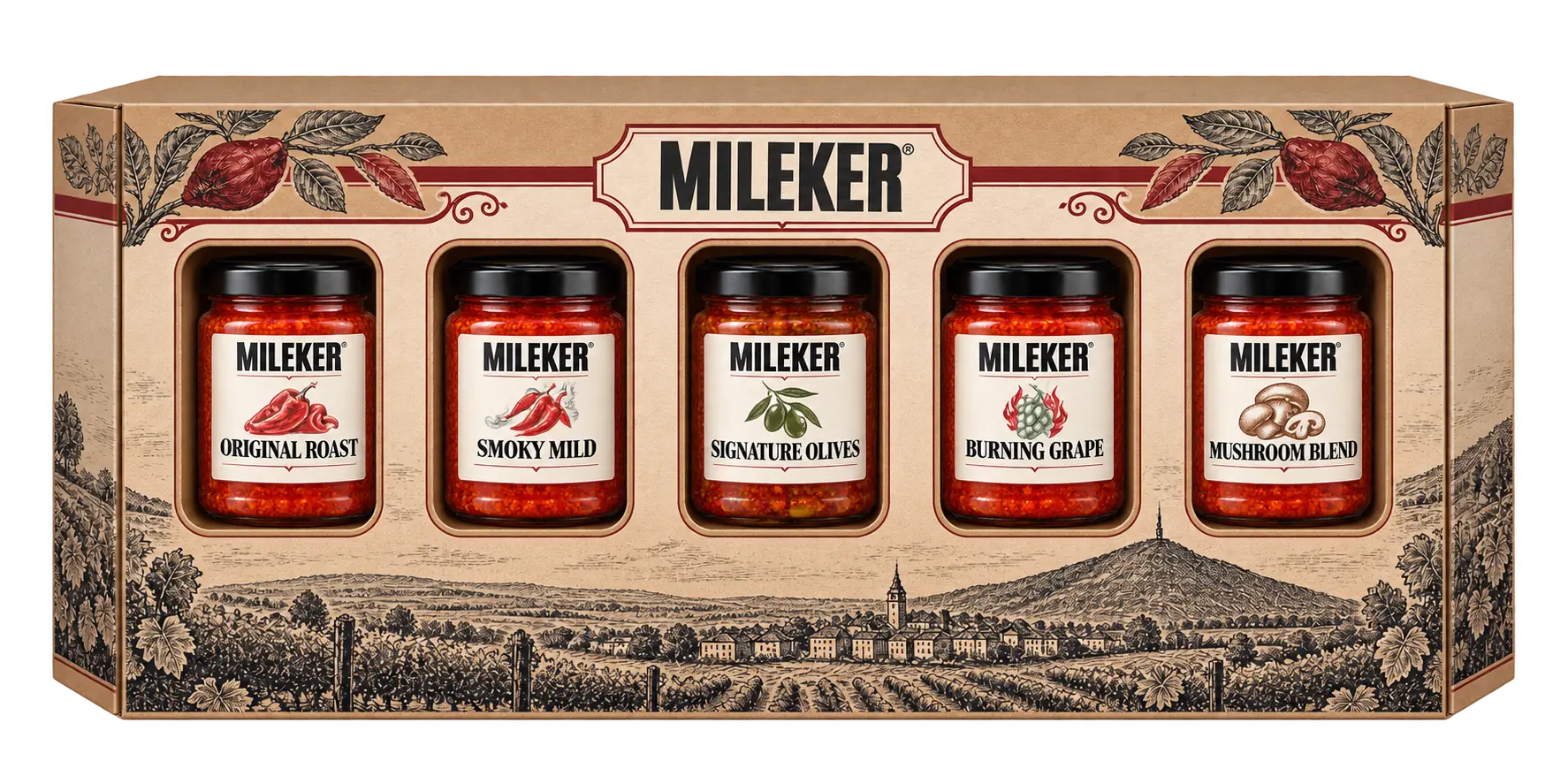 MILEKER® Gift Box, brendirana kutija sa svih pet ukusa