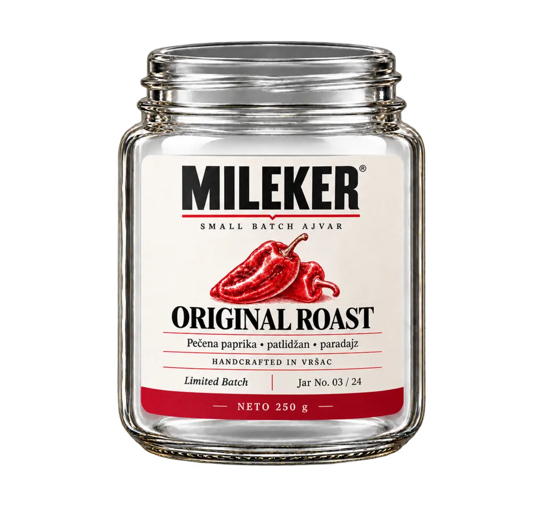 Otvorena prazna Mileker Original Roast tegla