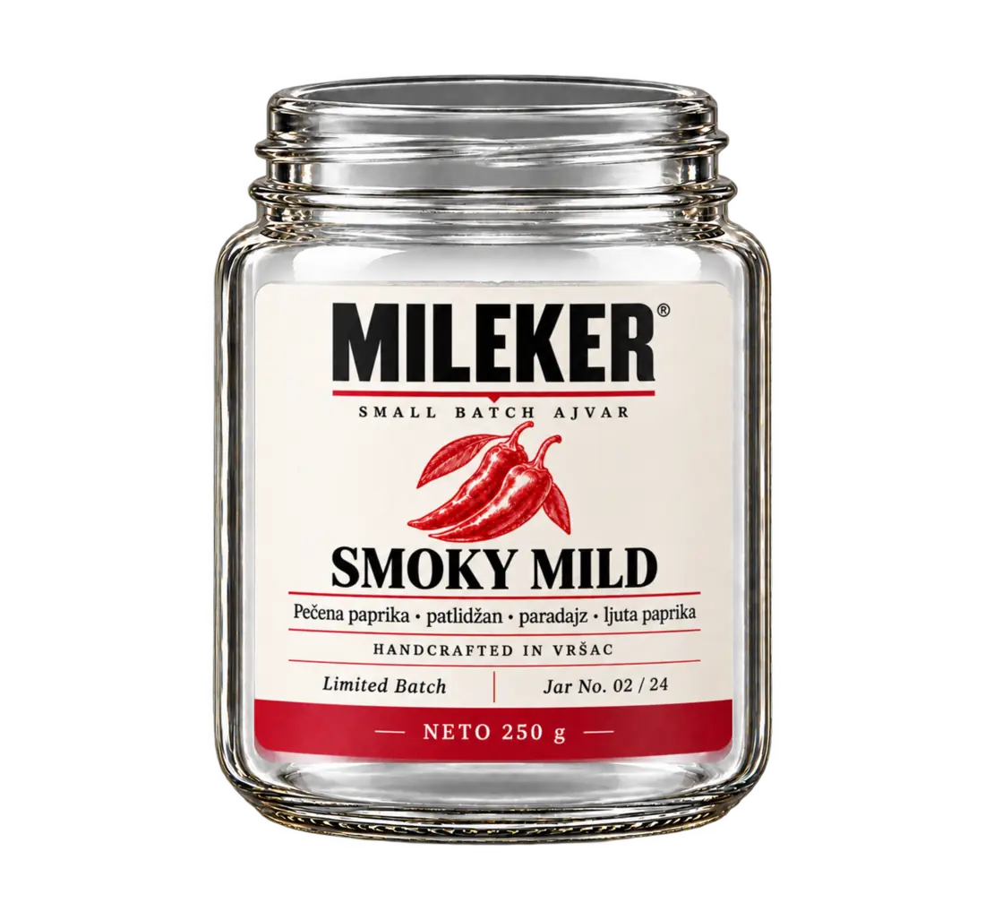 Otvorena prazna Mileker Smoky Mild tegla